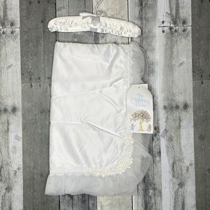 Nwt. The Children’s Hour white baptism/christening blanket.  Approximately 39x32